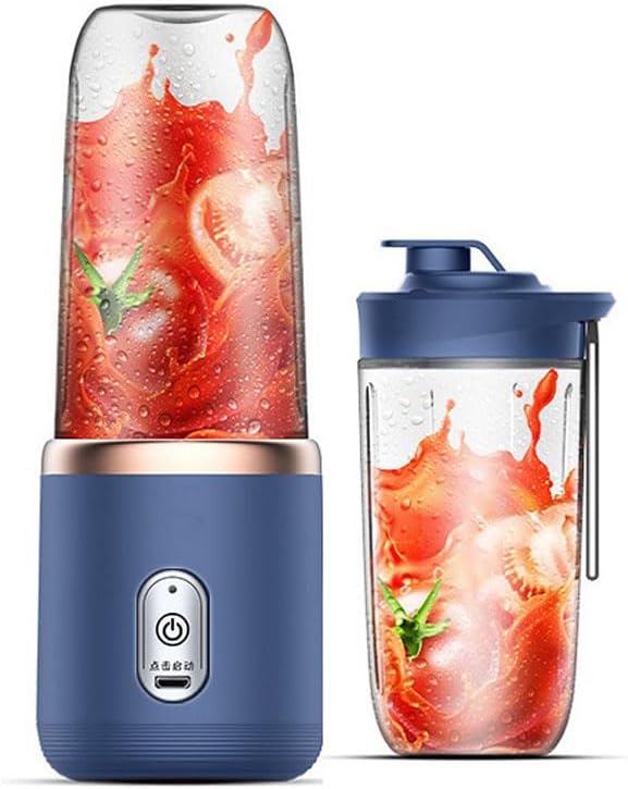 Original Fresh Juice Mini Liquidificador Portátil Recarregável USB 400ml Azul